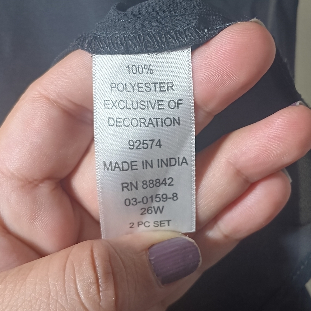 Roaman's Black Sheer Cardigan - Picture 8 of 8
